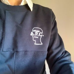 A.P.C. x Brain Dead navy women’s sweatshirt
